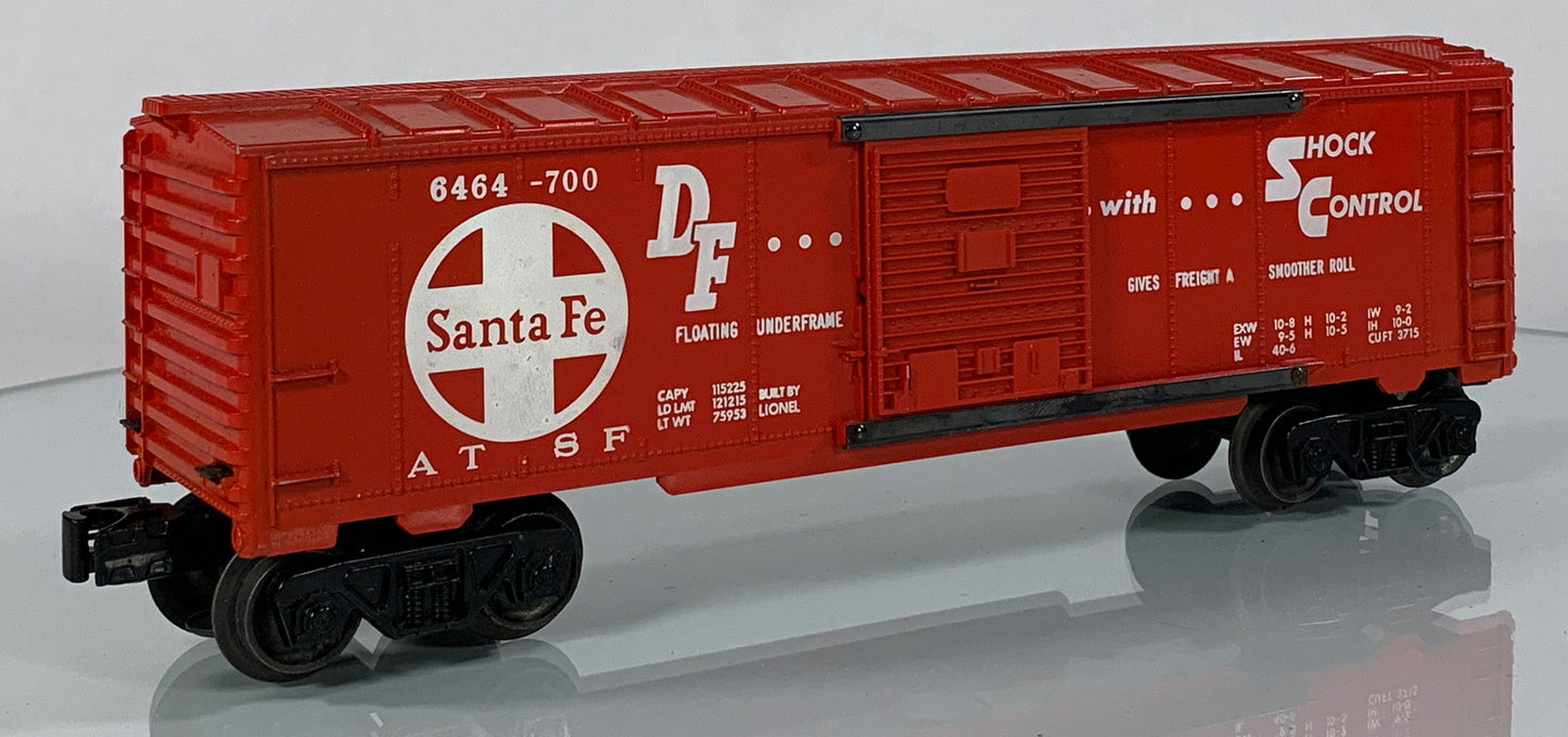 LIONEL • O GAUGE • 1961-1966 Postwar 6464-700 Santa Fe Boxcar • Loose • EX COND