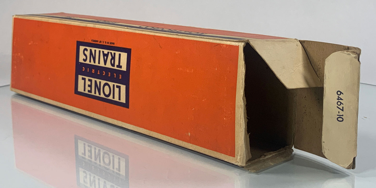 LIONEL • O GAUGE • 1956 Postwar 6467 (Miscellaneous) Bulkhead Car • Original Box • VERY GOOD COND