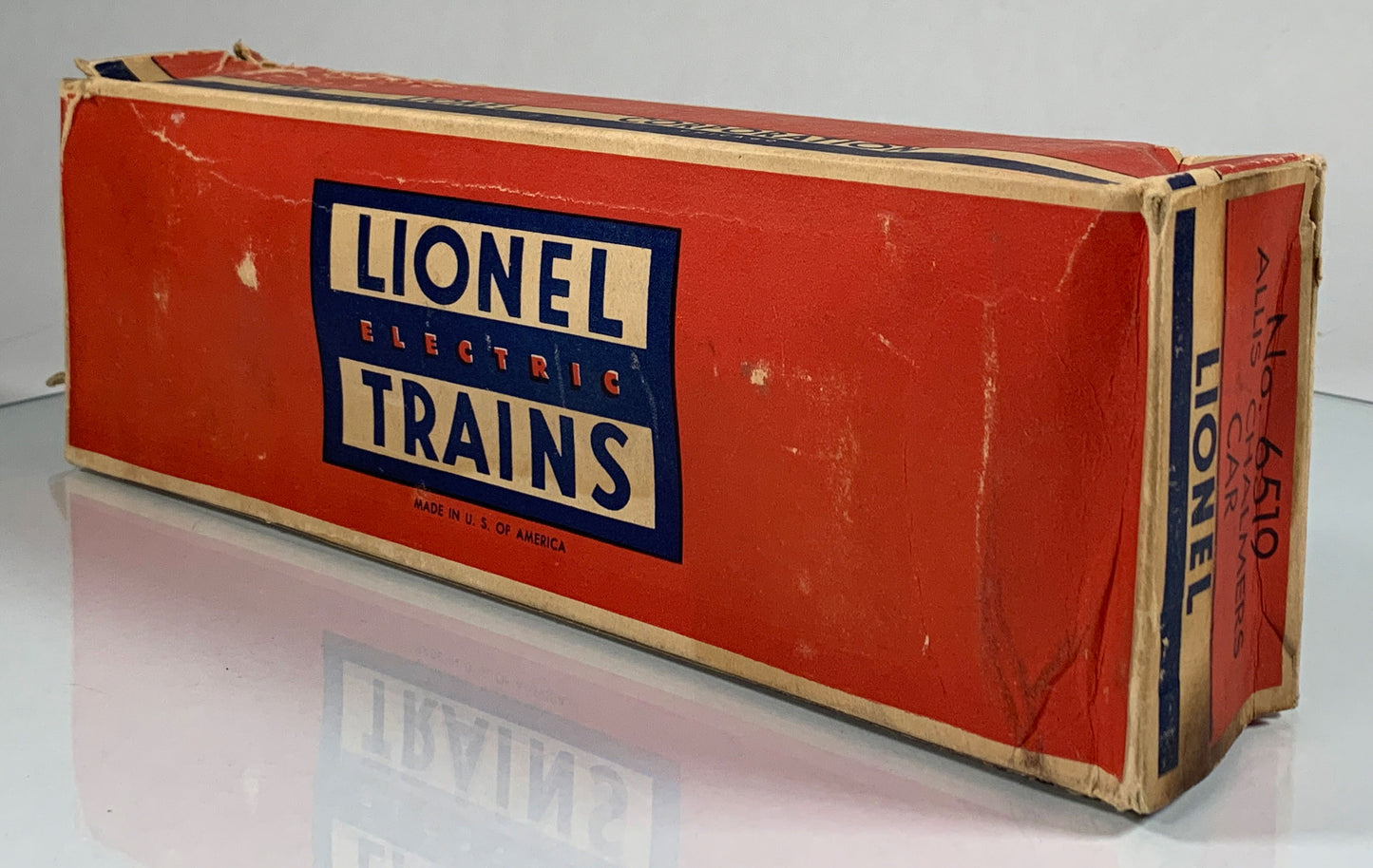 LIONEL • O GAUGE • 1958 Postwar 6519 Allis Chalmers Flat Car • Original Box • EXCELLENT COND