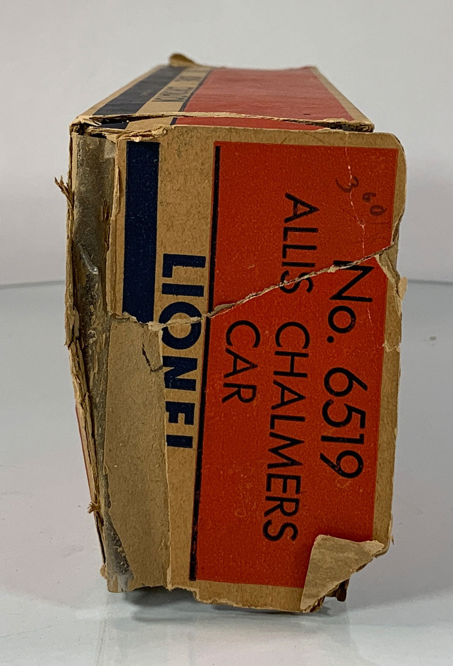 LIONEL • O GAUGE • 1958 Postwar 6519 Allis Chalmers Flat Car • Original Box • EXCELLENT COND