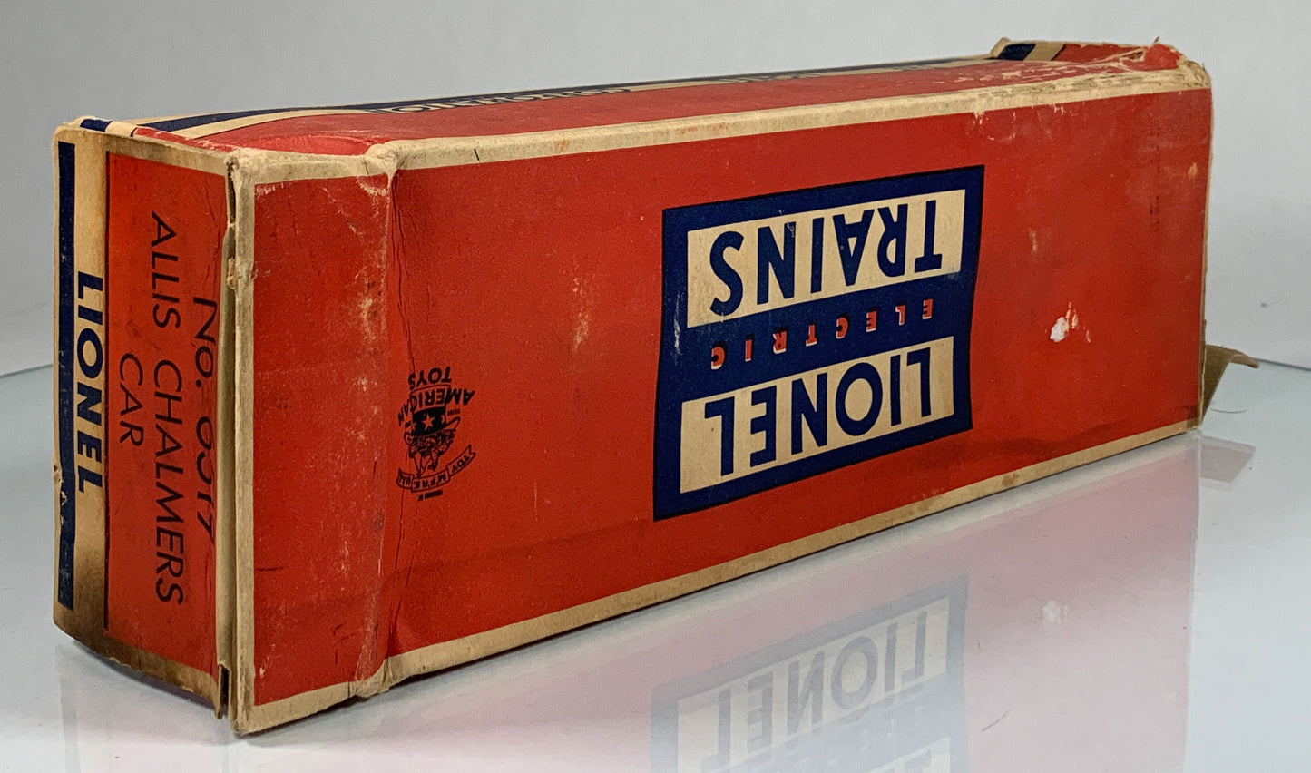 LIONEL • O GAUGE • 1958 Postwar 6519 Allis Chalmers Flat Car • Original Box • EXCELLENT COND
