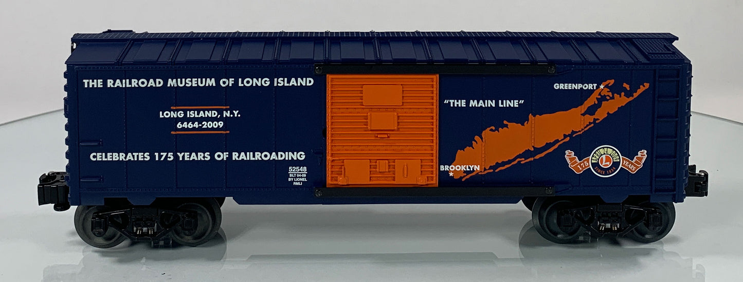 LIONEL • O GAUGE • 2009 Railroad Museum of Long Island Boxcar 6-52548 • NEW OLD STOCK