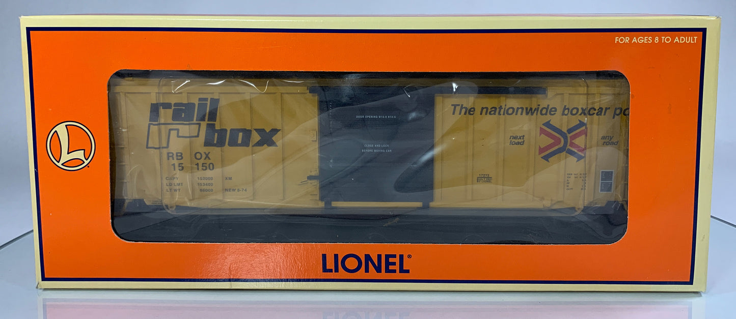 LIONEL • STD O GAUGE • 2001 Rail Box Boxcar 6-17272 • NEW OLD STOCK