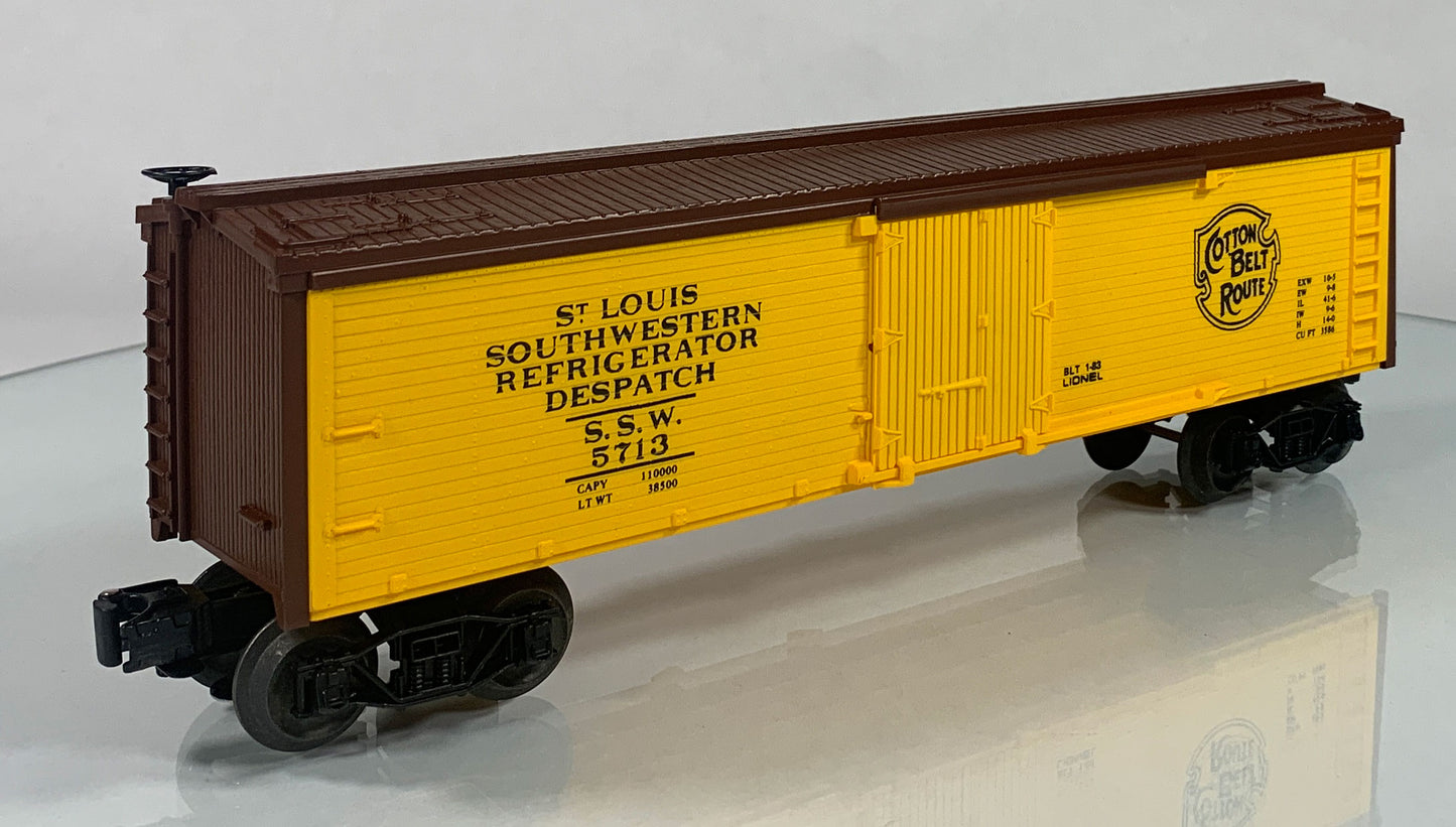 LIONEL • O GAUGE • 1983 St Louis Southwestern Woodside Reefer 6-5713 • NEW OLD STOCK