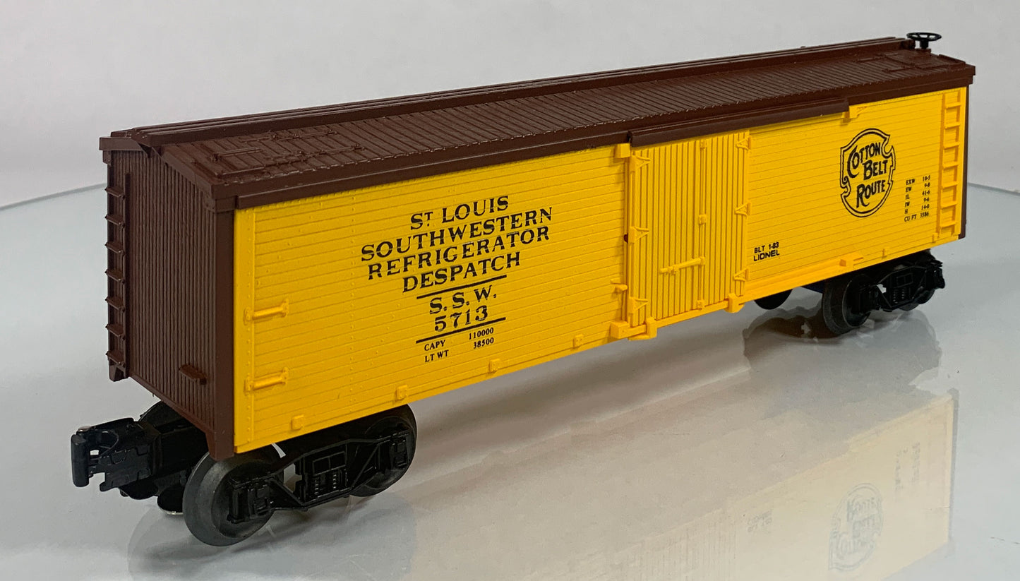 LIONEL • O GAUGE • 1983 St Louis Southwestern Woodside Reefer 6-5713 • NEW OLD STOCK