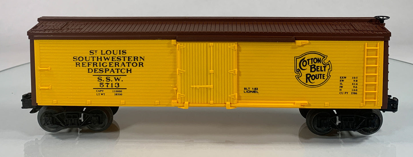 LIONEL • O GAUGE • 1983 St Louis Southwestern Woodside Reefer 6-5713 • NEW OLD STOCK