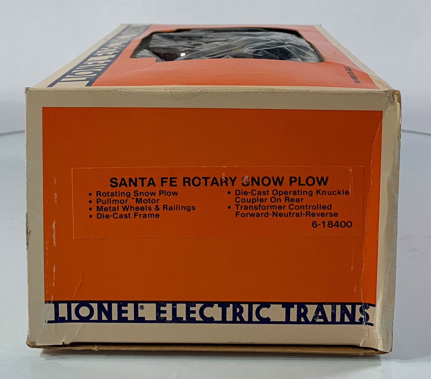 LIONEL • O GAUGE • 1987 Santa Fe Rotary Snow Plow Engine 6-18400 • EX COND