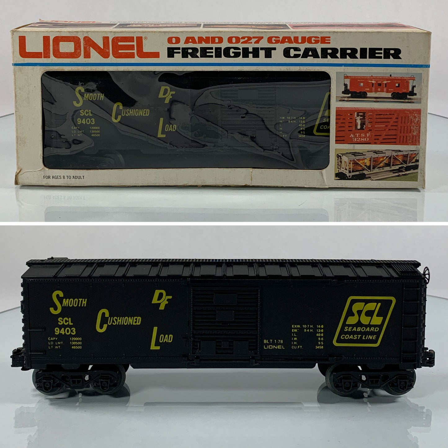 LIONEL • O GAUGE • 1978 Seaboard Coast Line Boxcar 6-9403 • EX COND