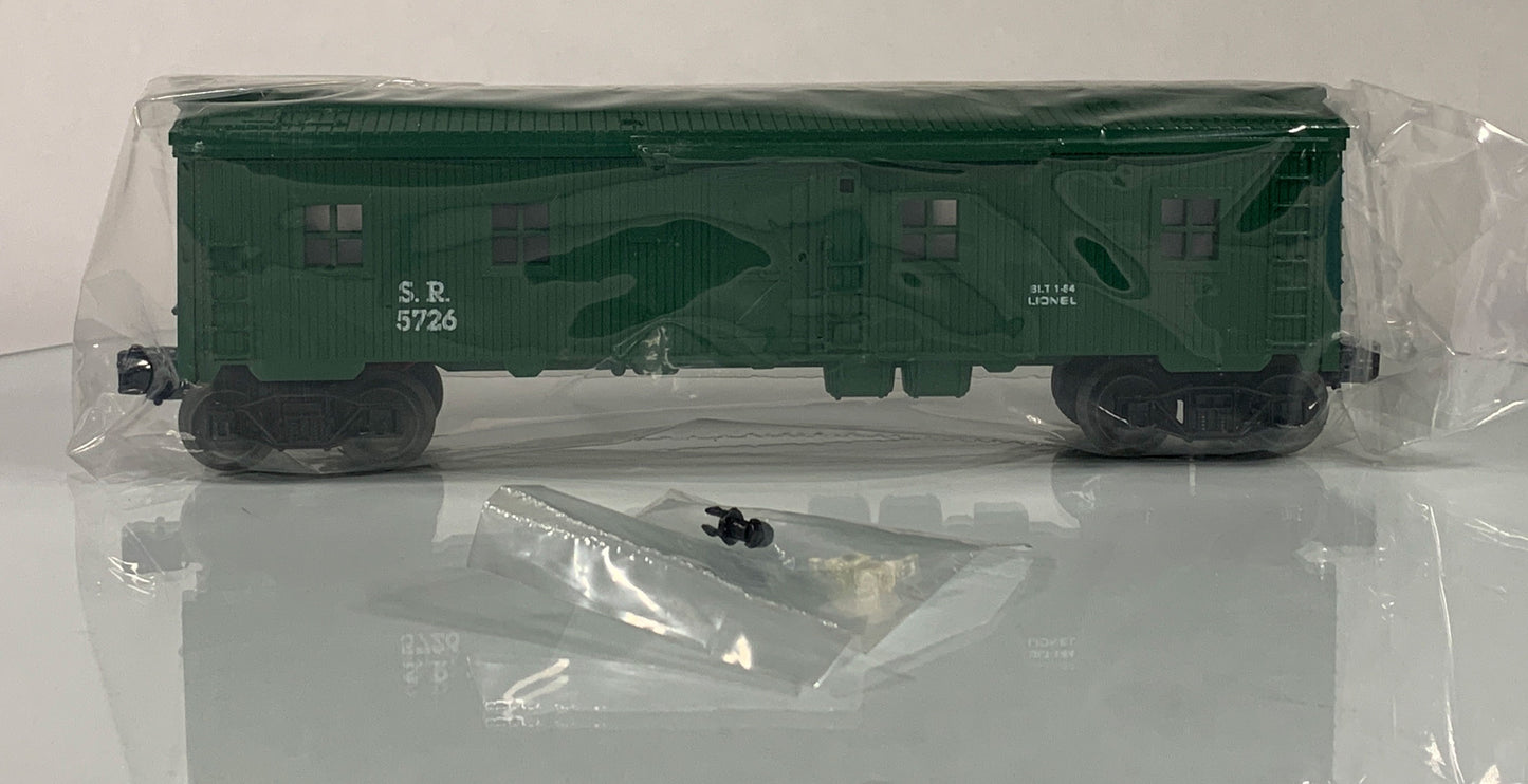 LIONEL • O GAUGE • 1984 Southern Illuminated Bunk Car 6-5726 • NEW OLD STOCK