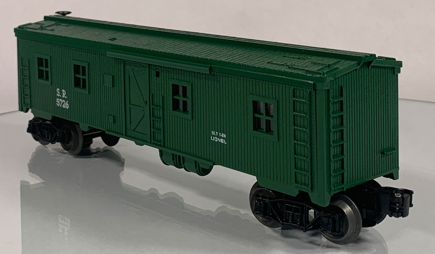 LIONEL • O GAUGE • 1984 Southern Illuminated Bunk Car 6-5726 • NEW OLD STOCK