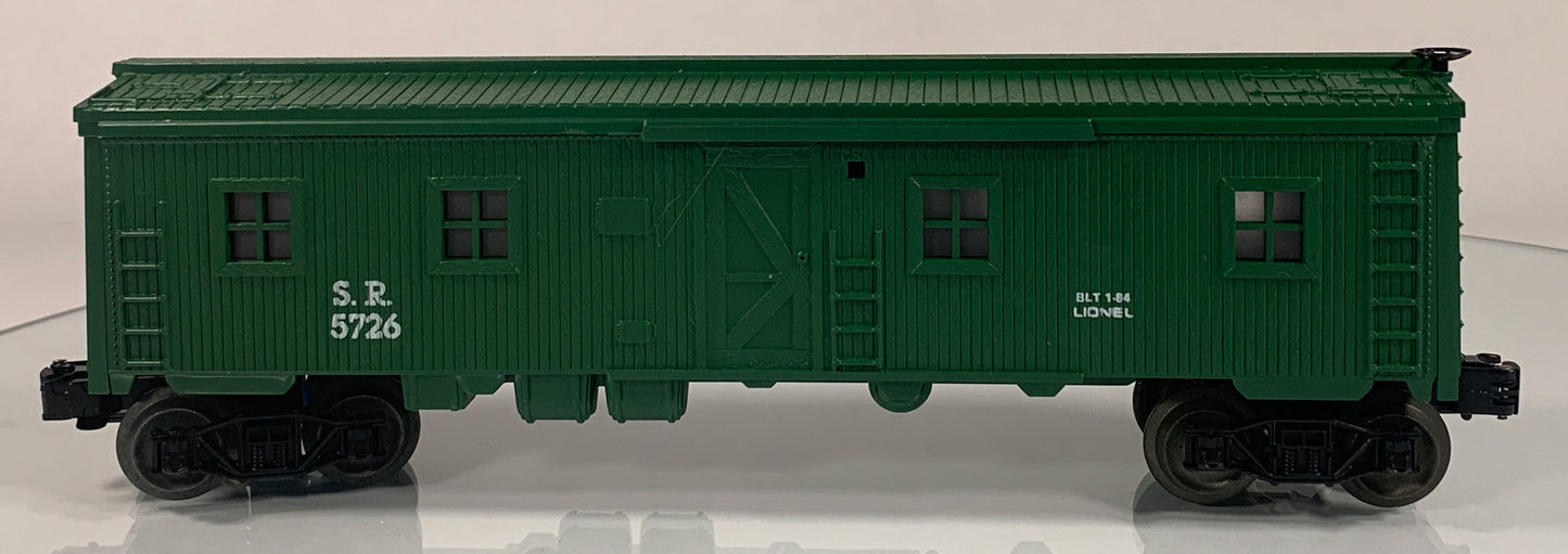 LIONEL • O GAUGE • 1984 Southern Illuminated Bunk Car 6-5726 • NEW OLD STOCK