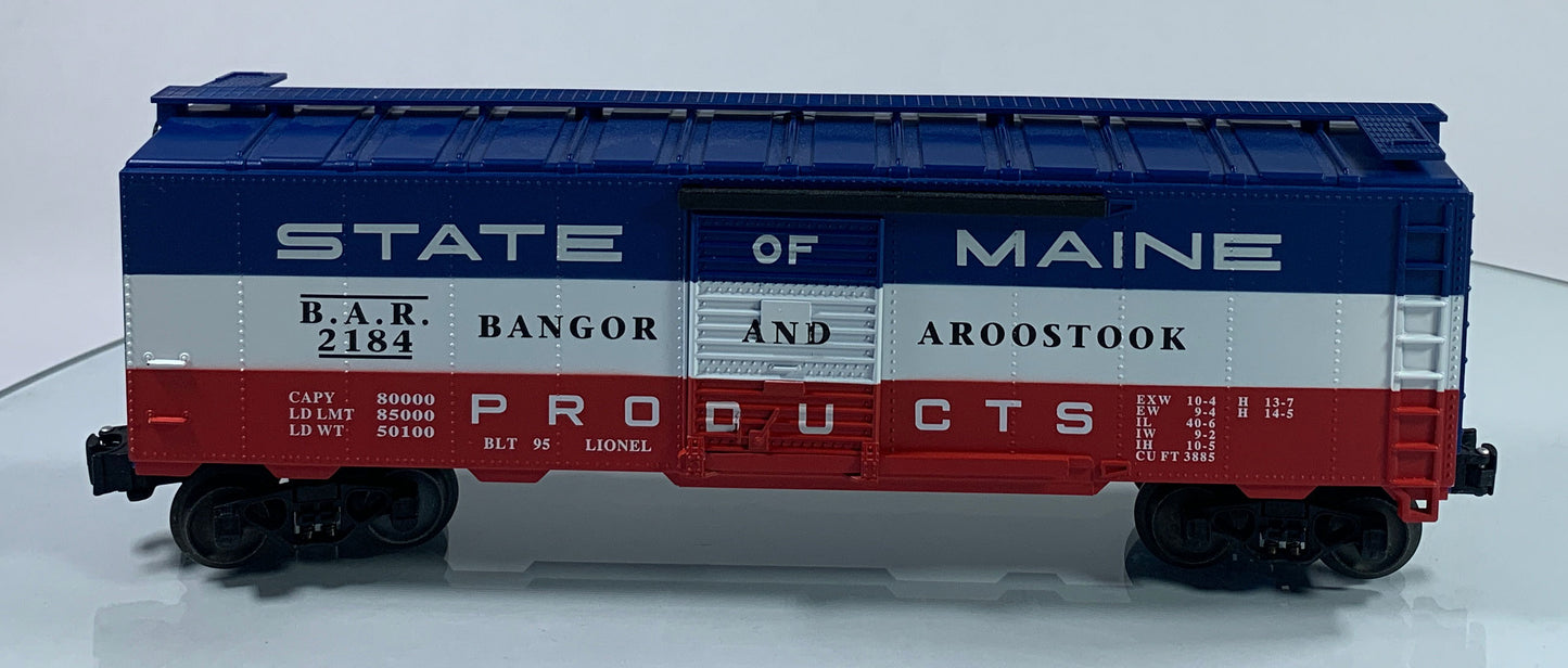 LIONEL • O GAUGE • 1995 State of Maine – Bangor & Aroostook Boxcar 6-17218 • LIKE NEW