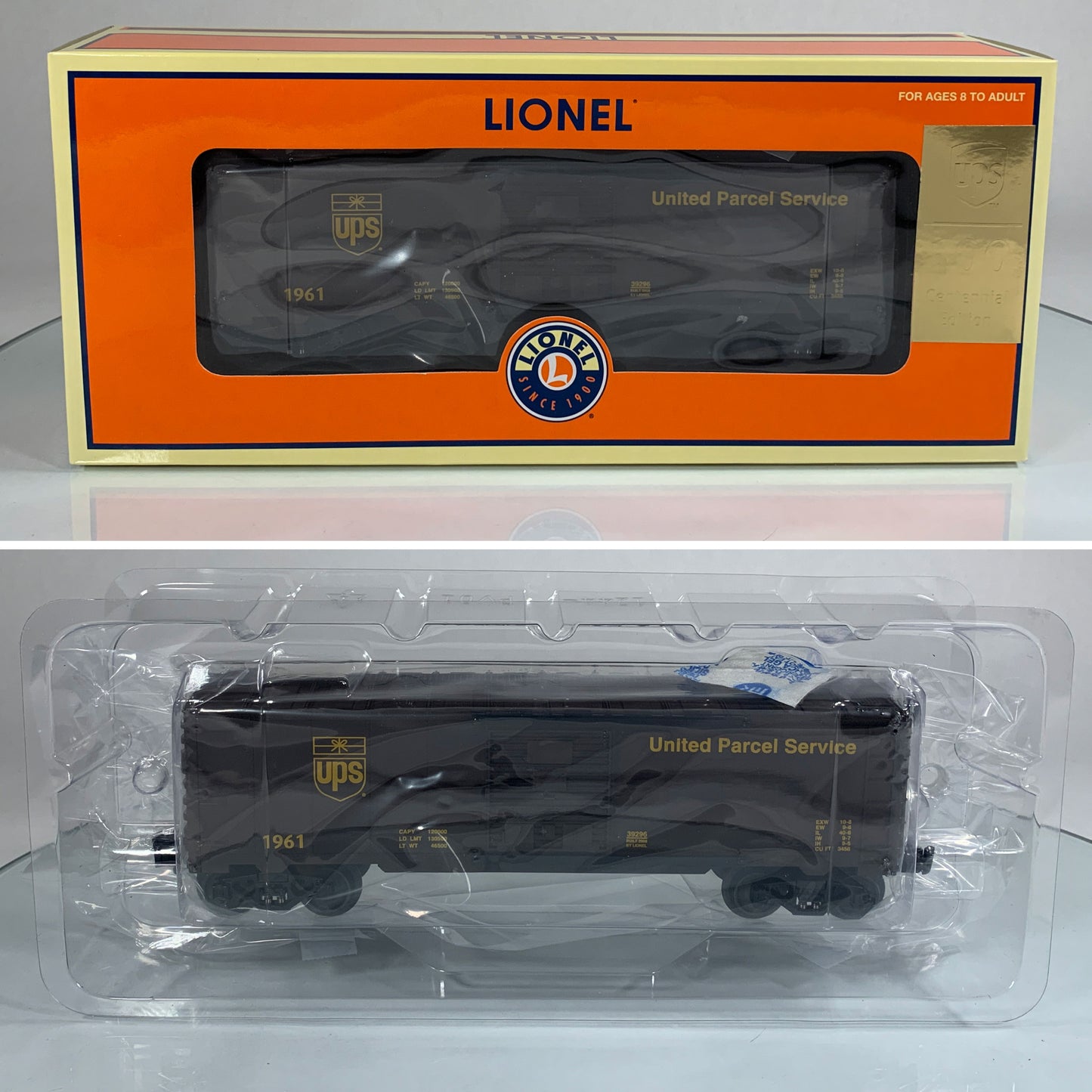 LIONEL • O GAUGE • 2008 UPS Centennial Boxcar #3 6-39296 • NEW OLD STOCK