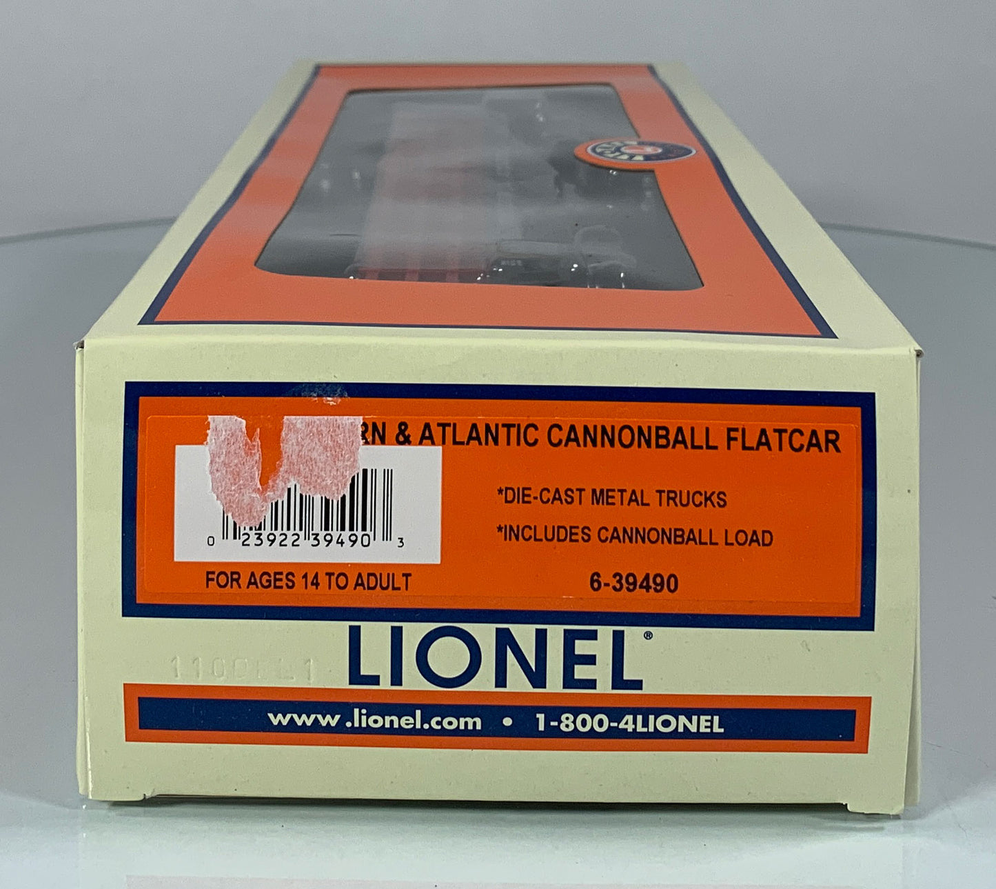 LIONEL • O GAUGE • 2010 Western & Atlantic Cannonball Flatcar 6-39490 • NEW OLD STOCK