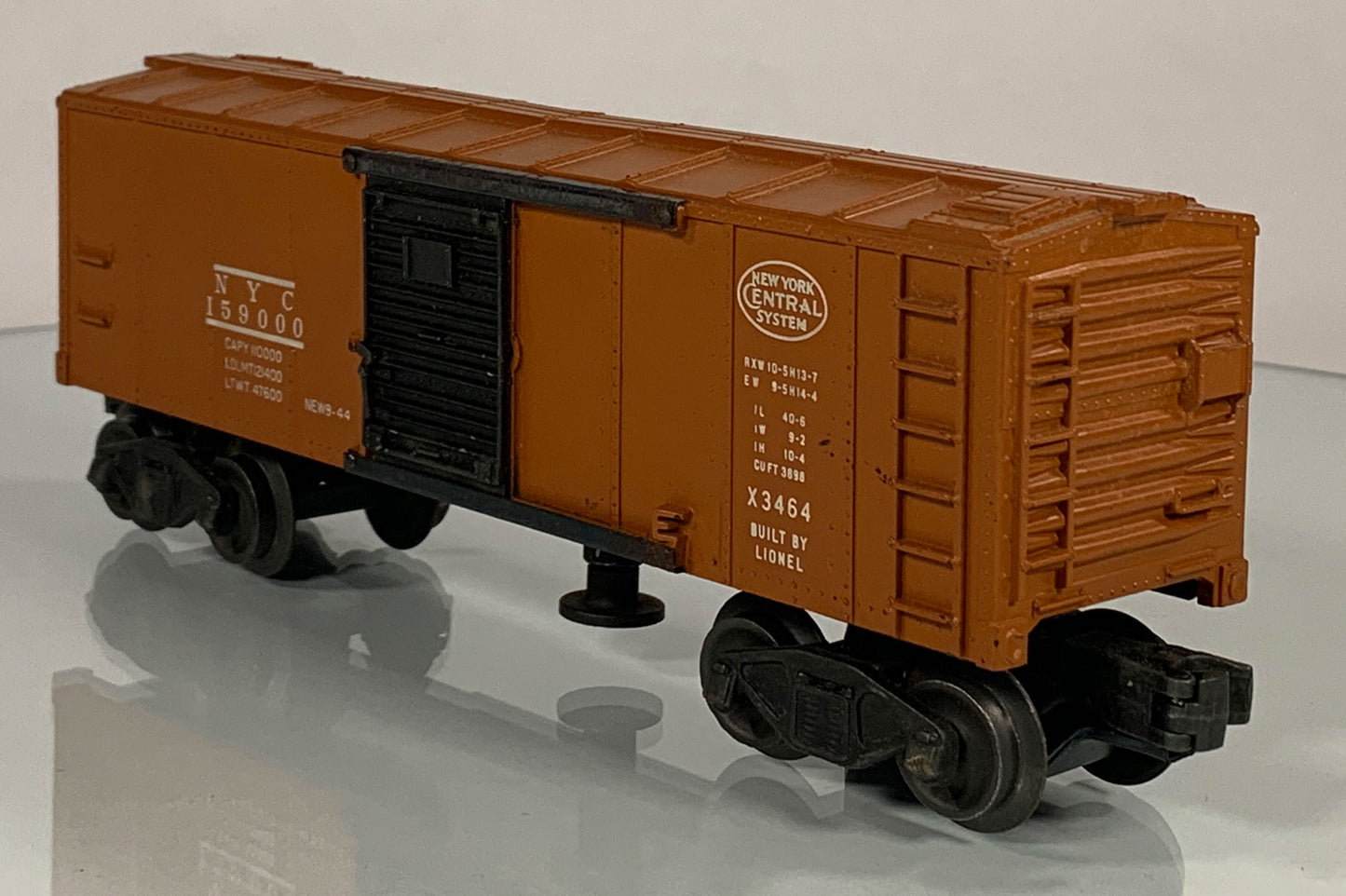 LIONEL • O GAUGE • 1949-1951 Postwar x3464 New York Central Operating Boxcar • VERY GOOD COND