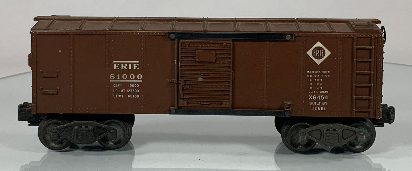 LIONEL • O GAUGE • 1949-1951 Postwar x6454 Erie Boxcar • VERY GOOD COND